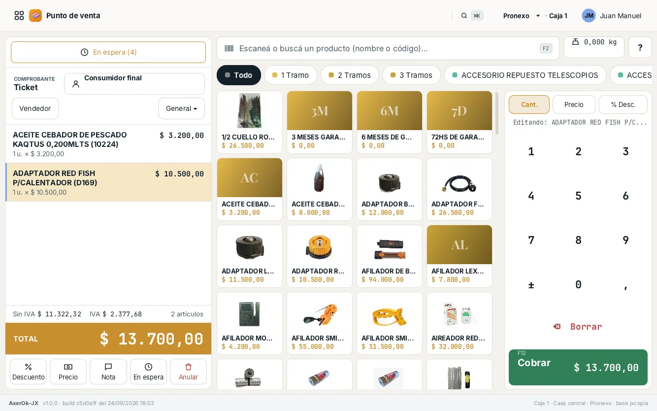 Punto de venta de AxerOk Escritorio