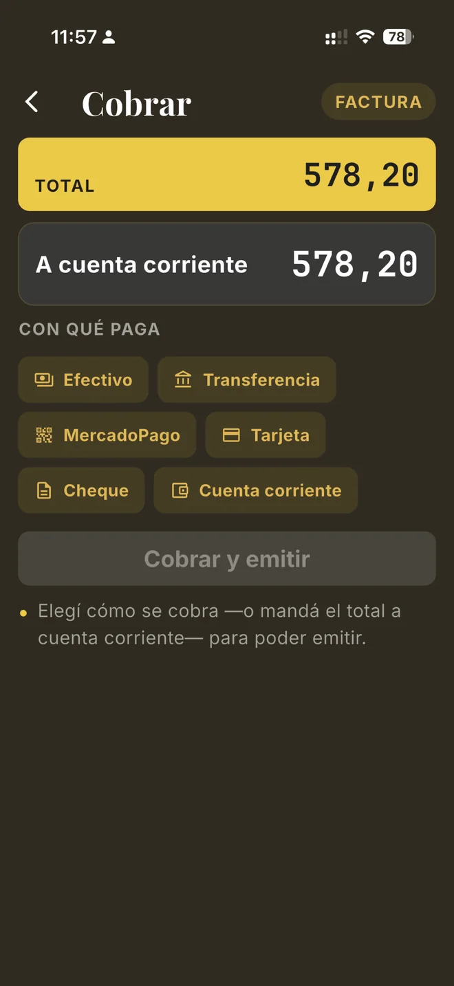 Cobrar desde la app AxerOk