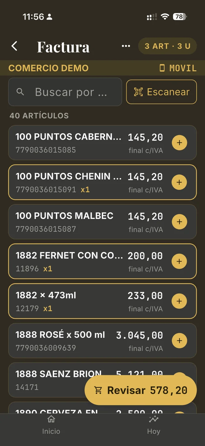 Escanear productos con la app AxerOk